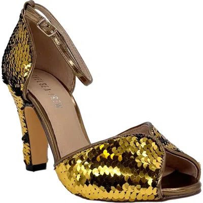 Chelsea Crew Lola Metallic Ankle Strap Sandal In Gold