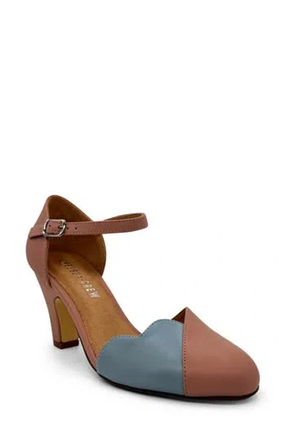 Chelsea Crew Lover Ankle Strap Pump In Blue/pink