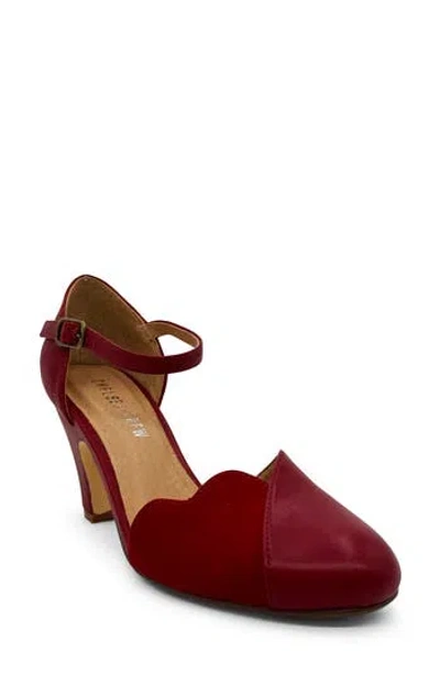Chelsea Crew Lover Ankle Strap Pump In Red/red Pu