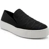 Chelsea Crew Malta Platform Slip On Sneaker In Black Leather