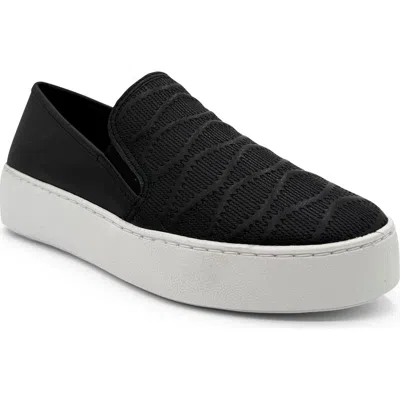 Chelsea Crew Malta Platform Slip On Sneaker In Black Leather