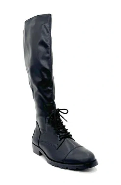 Chelsea Crew Midnight Knee High Boot In Black Pu