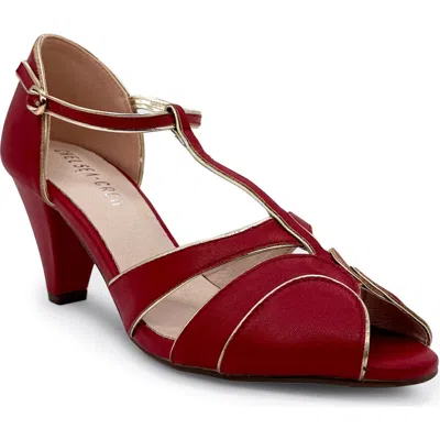 Chelsea Crew Penelope T-strap Sandal In Red