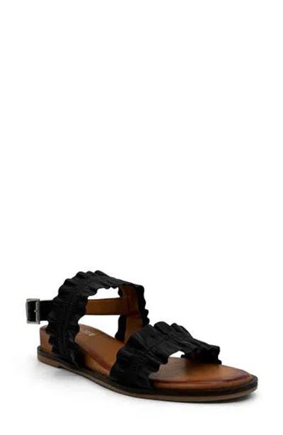 Chelsea Crew Roche Slingback Sandal In Black Leather