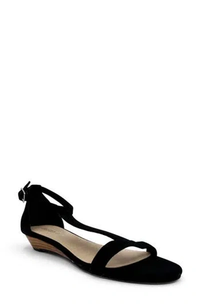 Chelsea Crew Samira Wedge Sandal In Black Suede