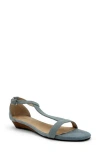Chelsea Crew Samira Wedge Sandal In Sky Blue Suede