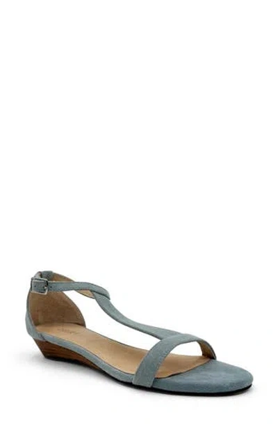 Chelsea Crew Samira Wedge Sandal In Sky Blue Suede