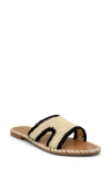 Shop Chelsea Crew Theo Crochet Slide Sandal In Beige Raffia