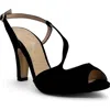 Chelsea Crew Twist D'orsay Sandal In Black Micro