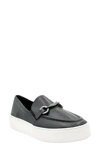 Chelsea Crew Wonka Bit Platform Loafer In Black/white Leather