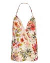 Chelsea Flower Women's Floral Halter Tank Top In Multi In Multi