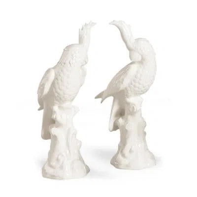 Chelsea House 2 Piece Parrot Figurine Set In White