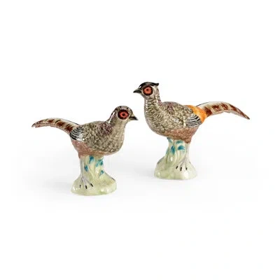 Chelsea House 2 Piece Pheasant Figurine Set In Brown