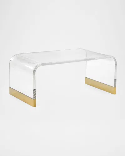 Chelsea House Acrylic Waterfall Coffee Table In Transparent