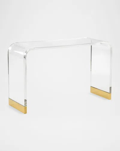 Chelsea House Acrylic Waterfall Console In White