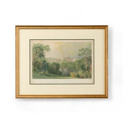 Chelsea House Alnwick Castle - Picture Frame Painting In Green;beige