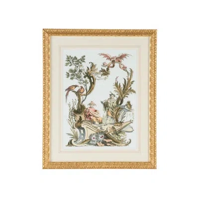 Chelsea House Asian Garden Ii - Single Picture Frame Print On Giclee In Brown;green;ivory