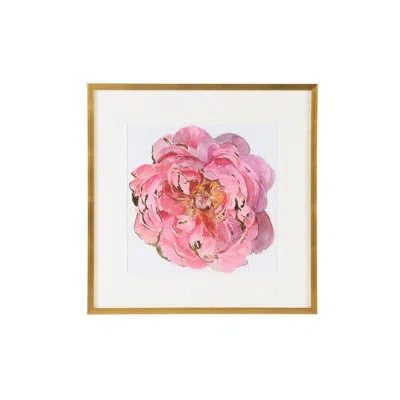 Chelsea House Blossomed Peony Ii - Single Picture Frame Print On Giclee In Pink