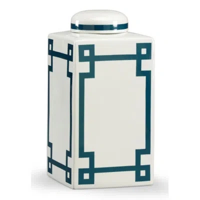 Chelsea House Blue/white 16" Procelain Ginger Jar In Blue;white