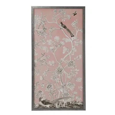 Chelsea House Blush Chinoiserie I - Single Picture Frame Print In Brown;pink