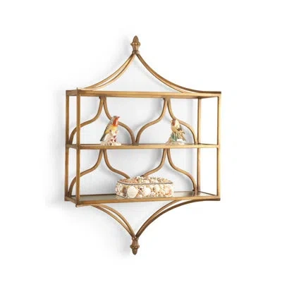Chelsea House Brooklyn Wall Shelf In Antique Gold