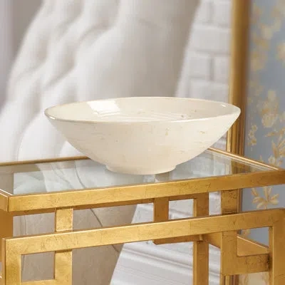 Chelsea House Ceramic Traditional Decorative Bowl In Antique White