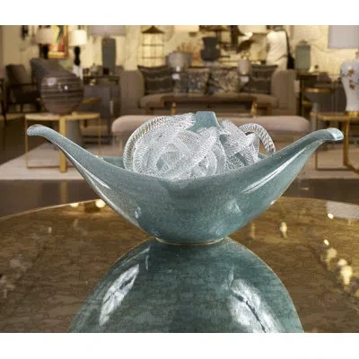 Chelsea House Ceramic Traditional Decorative Bowl In Green
