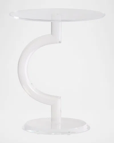 Chelsea House Chicago Acrylic Side Table In White