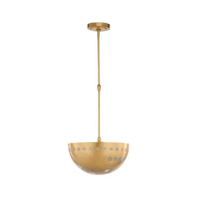 Chelsea House Cirque 3 - Light Bowl Pendant In Antique Gold Leaf