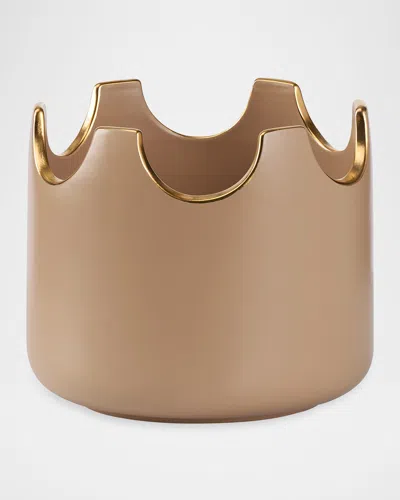 Chelsea House Classic Ceramic Planter In Brown