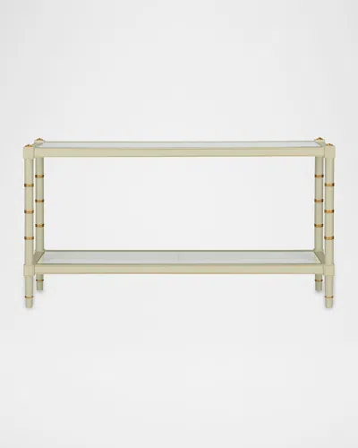 Chelsea House Conner Cane Consoles In Gold