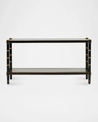 Chelsea House Conner Cane Consoles In Black