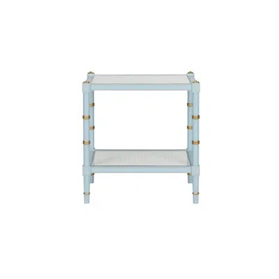 Chelsea House Conner Cane End Table In Light Blue