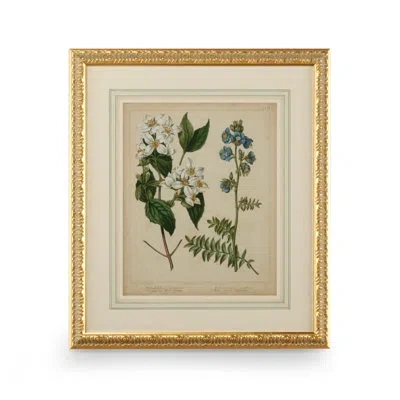 Chelsea House Cottage Florals I - Picture Frame Graphic Art On Fabric In White;green
