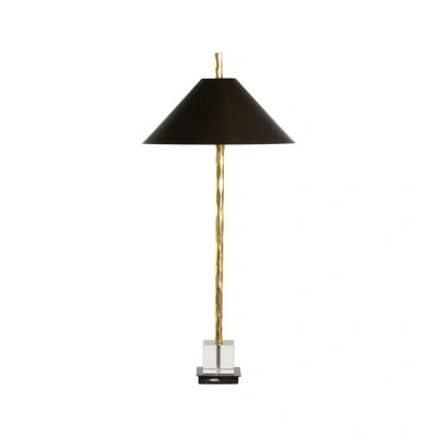 Chelsea House Davis Table Lamp In Black;gold;clear
