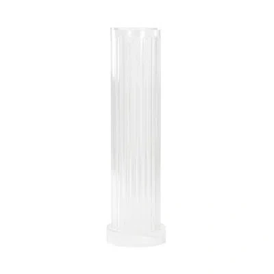 Chelsea House Fluted Acrylic Column Sculpture In Clear