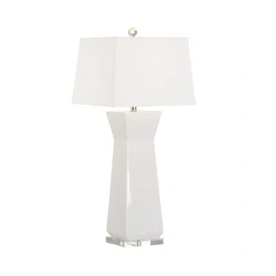 Chelsea House Fontainebleau Ceramic Table Lamp In White Glaze;white Glaze