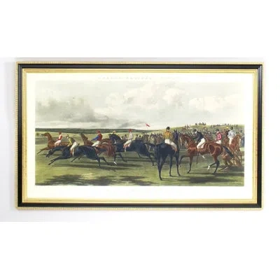 Chelsea House Fores Racing-f/start - Picture Frame Painting In Brown;green;beige