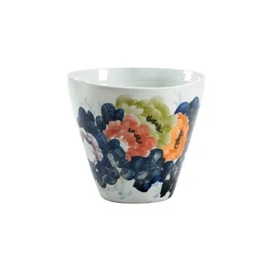 Chelsea House Garden City Porcelain Pot Planter In Blue;green;red;orange;tan