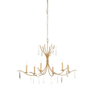 Chelsea House Giulia 6 - Light Candle Style Classic / Traditional Chandelier In Antique Gold