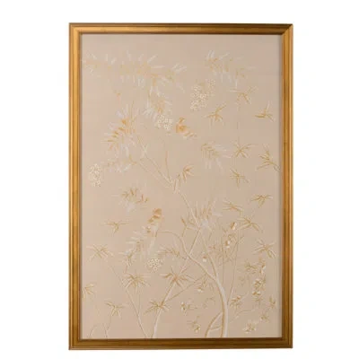 Chelsea House Gold Buckhead Panel - Picture Frame Painting In Beige