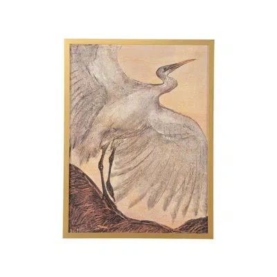 Chelsea House Great Egret In Brown;white;beige