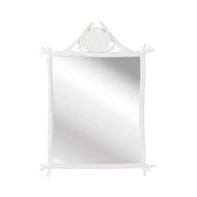 Chelsea House Grotto Rectangle Composite Accent Mirror In White