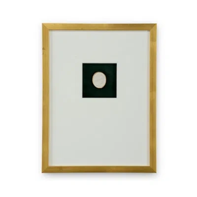 Chelsea House Intaglio In Gold Iii - Single Picture Frame Print In Black;white
