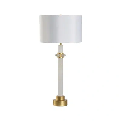 Chelsea House Jackie Alabaster Table Lamp In White;gold