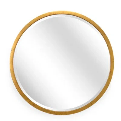 Chelsea House Large Modern & Contemporary Beveled Accent Mirror In Gold