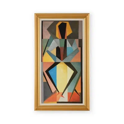 Chelsea House Le Danse By Jamie Merida - Single Picture Frame Painting On Canvas In Blue;brown;yellow