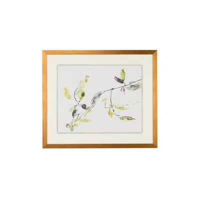 Chelsea House Leaf Branch I - Picture Frame Painting In Green;gray