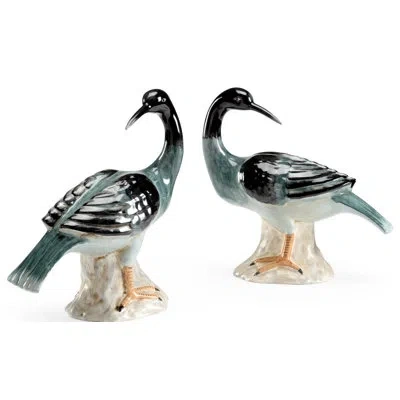 Chelsea House Loon 2 Piece Figurine Set In Green