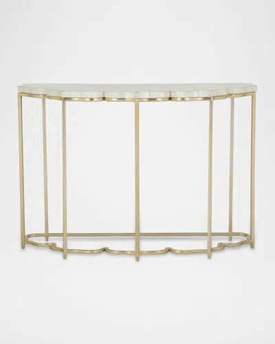 Chelsea House Lotus Flower Capiz Shell Console In Neutral